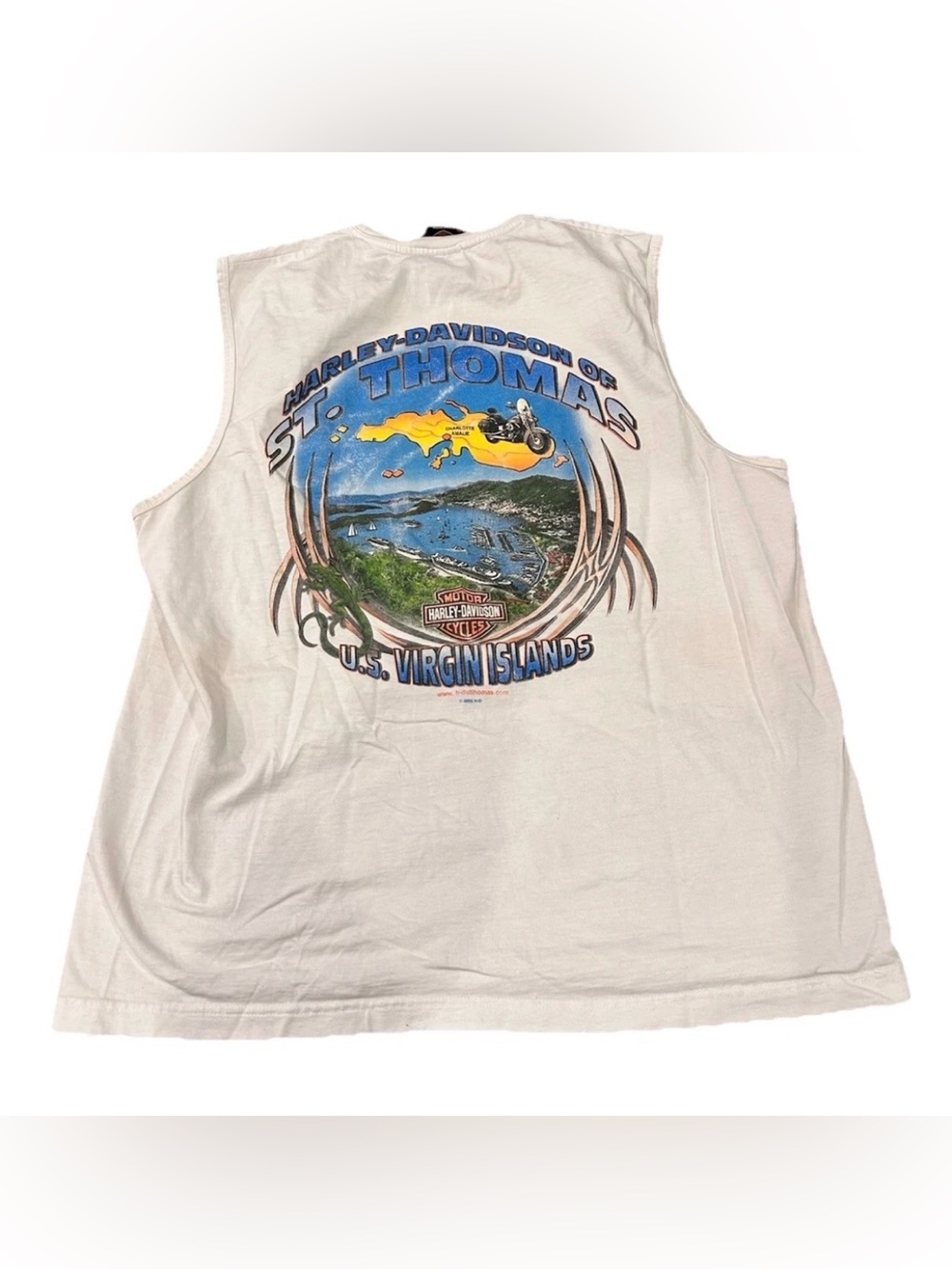 Vintage Harley Davidson Shirt Tank Top Muscle XL St Thomas Caribbean TShirt